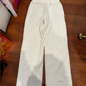 Golden Goose Cream Textured Pants
